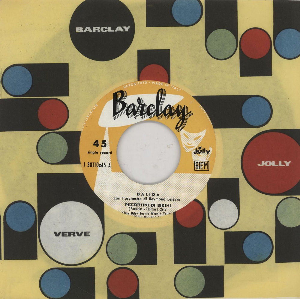 Dalida Pezzettini Di Bikini + Company Sleeve Italian 7" vinyl single (7 inch record / 45) J30110