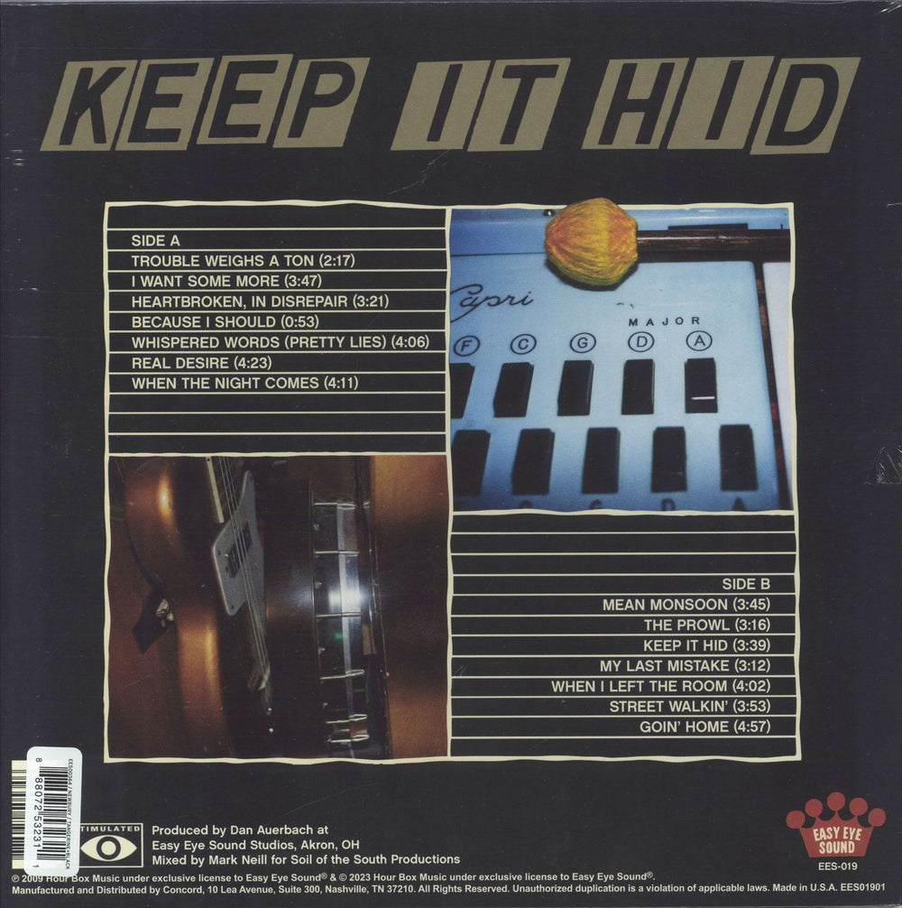 Dan Auerbach Keep It Hid - Orange & Black Vinyl + Autographed - Sealed US vinyl LP album (LP record) 888072532311