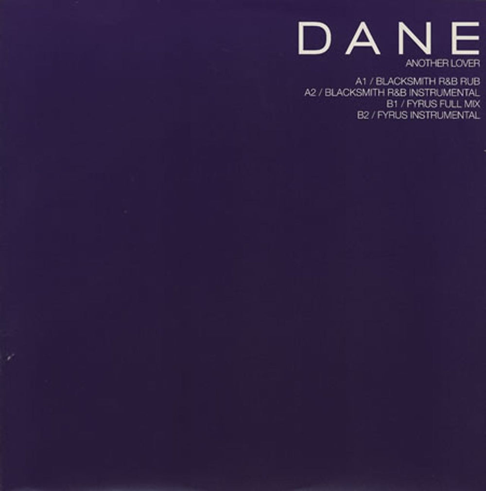 Dane Bowers Another Lover European Promo 12" vinyl single (12 inch record / Maxi-single) DBAL2