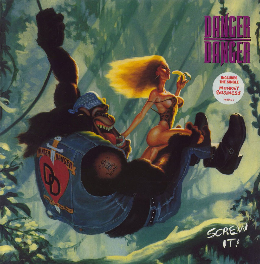 Danger Danger Screw It! - Hype Stickered UK vinyl LP album (LP record) EPC4686611