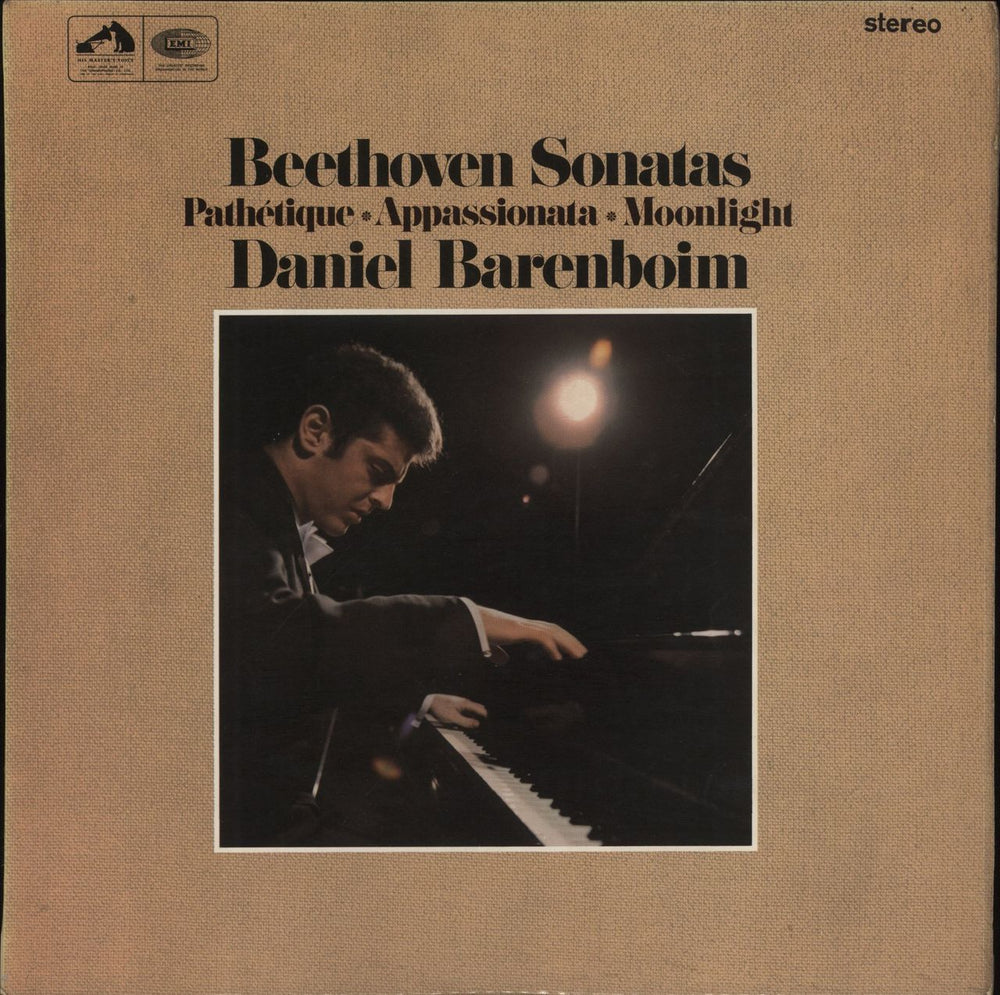 Daniel Barenboim Beethoven Sonatas: Pathertique, Appassionata, Moonlight UK vinyl LP album (LP record) HQS1076