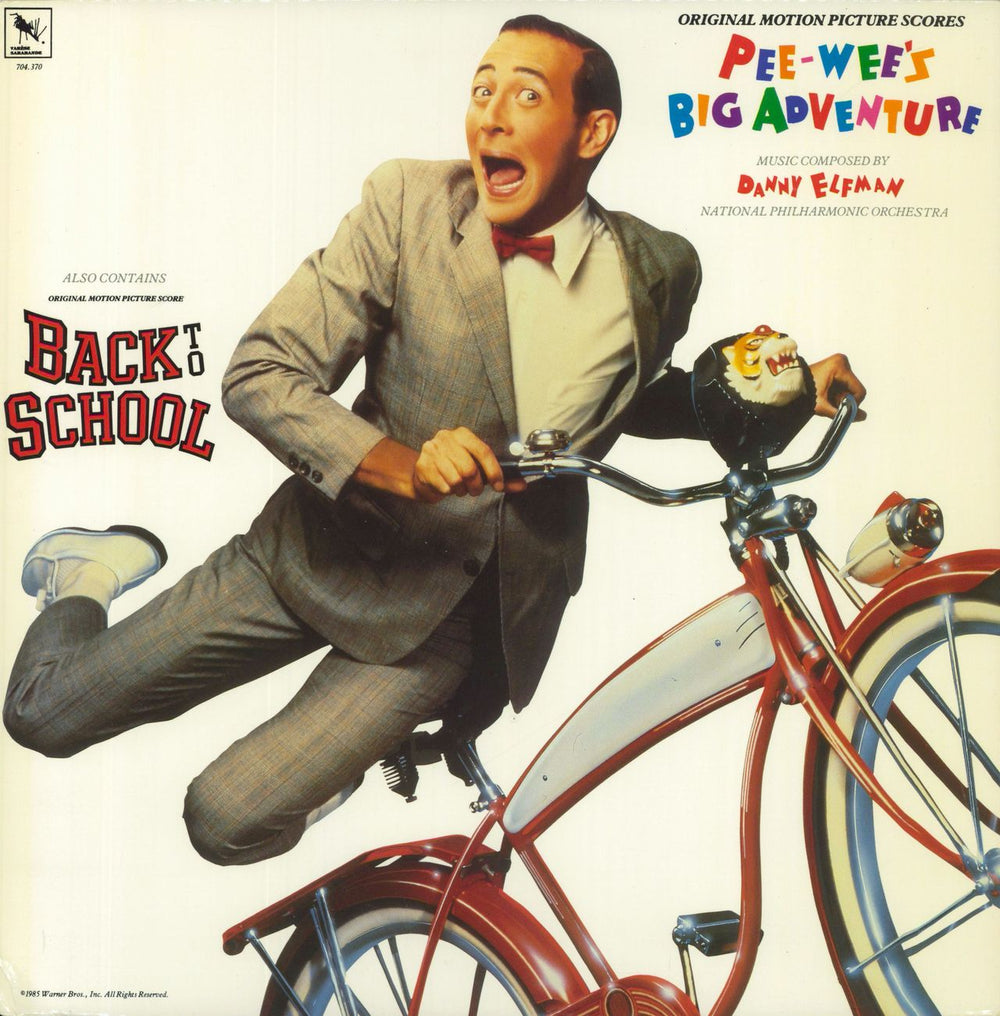 Danny Elfman Pee-Wee's Big Adventure / Back To School OST US vinyl LP album (LP record) 704.370