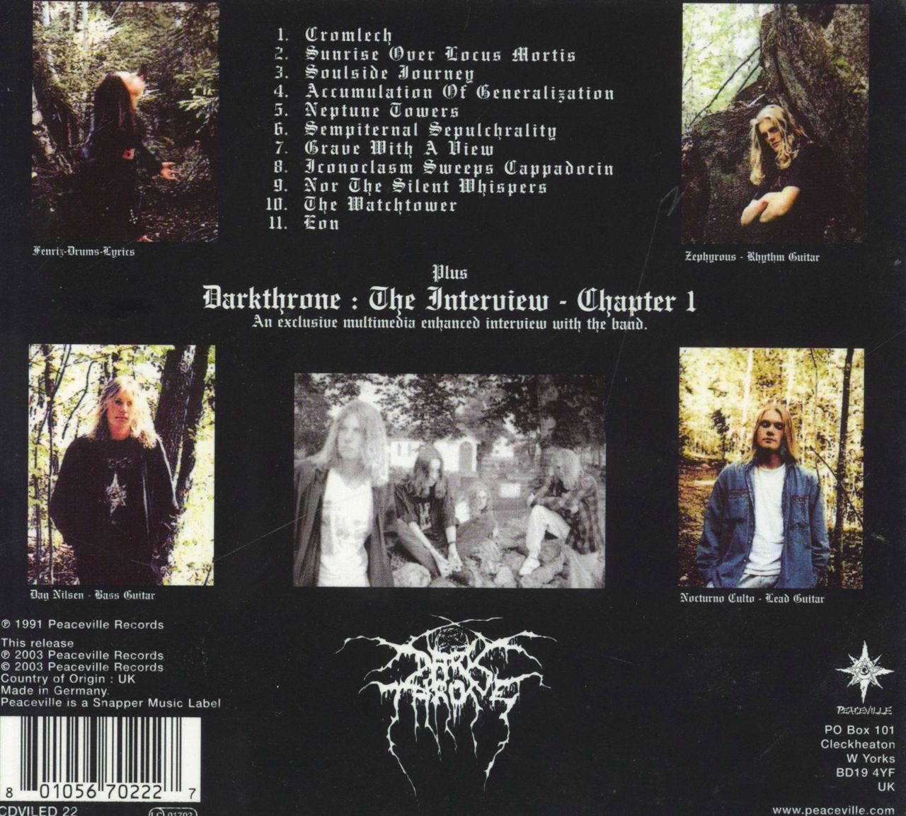 Darkthrone Soulside Journey UK CD album — RareVinyl.com