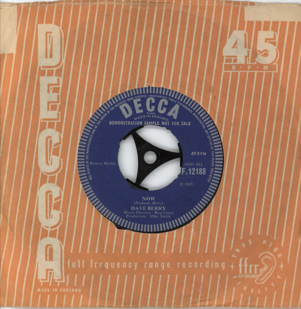 Dave Berry This Strange Effect UK Promo 7" vinyl single (7 inch record / 45)