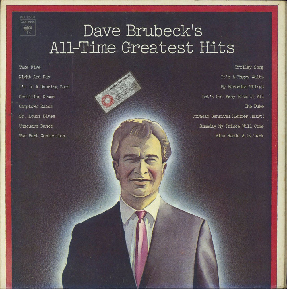 Dave Brubeck All-Time Greatest Hits US 2-LP vinyl record set (Double LP Album) KG32761