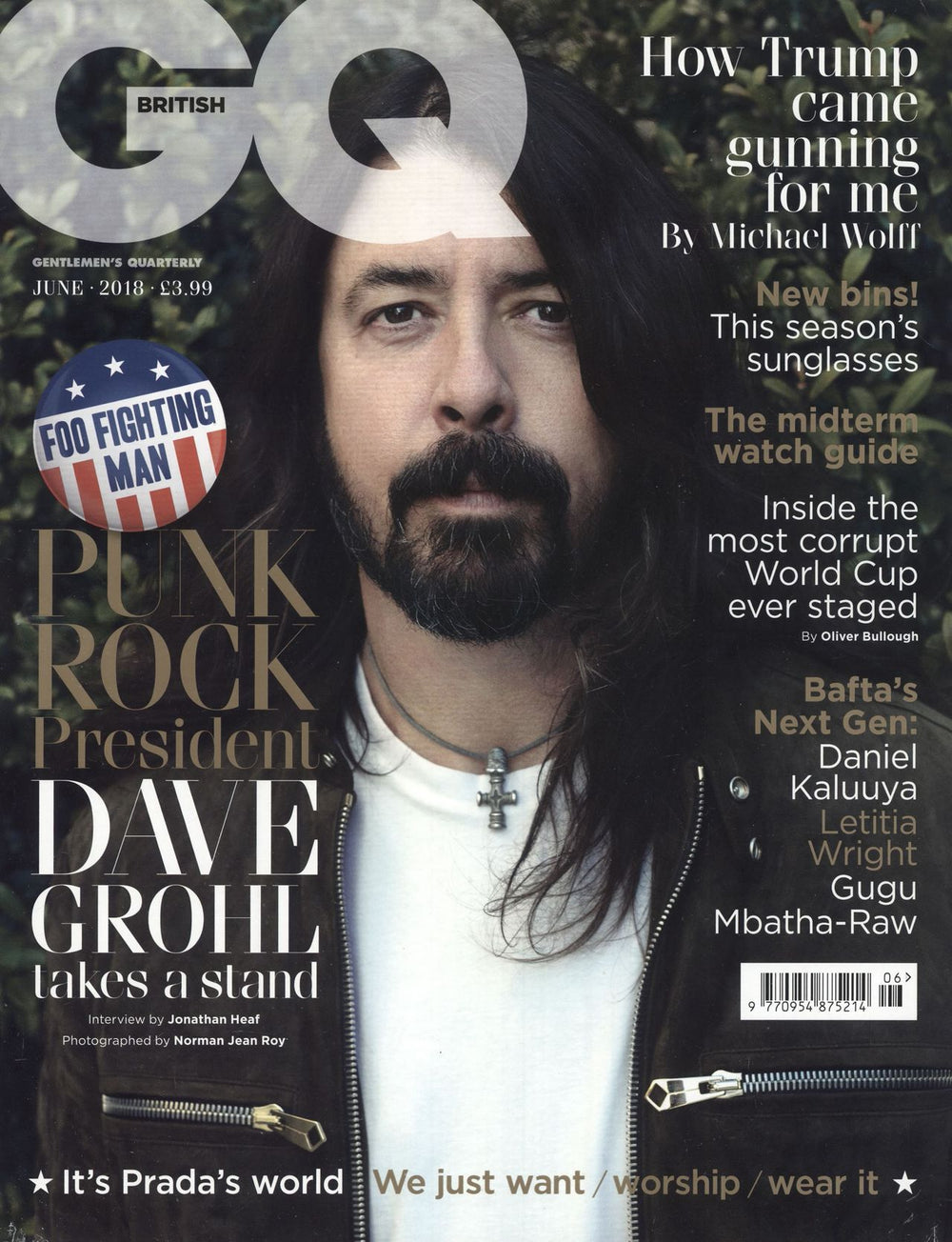 Dave Grohl GQ - June 2018 UK magazine JUNE 2018