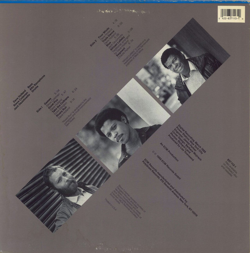 Dave Holland Triplicate - VG German vinyl LP album (LP record) 042283711310