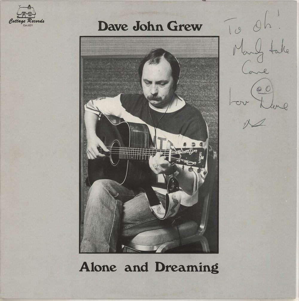 Dave John Grew Alone And Dreaming - Autographed UK vinyl LP album (LP record) 631