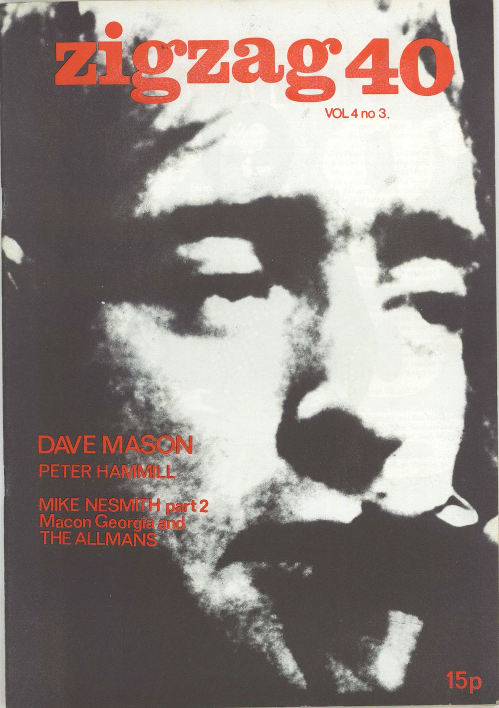 Dave Mason Zig Zag Magazine No. 40 UK magazine #40