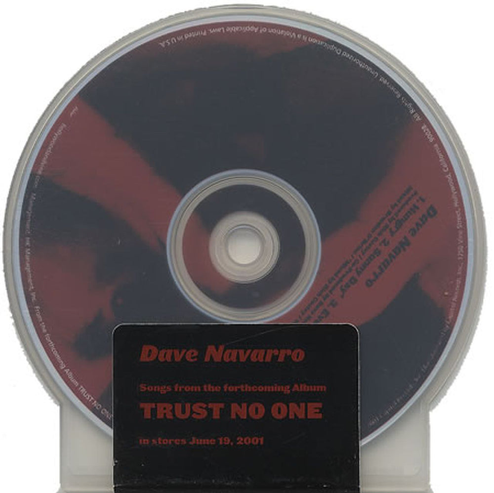 Dave Navarro Trust No One US Promo CD single (CD5 / 5") DPRO15963