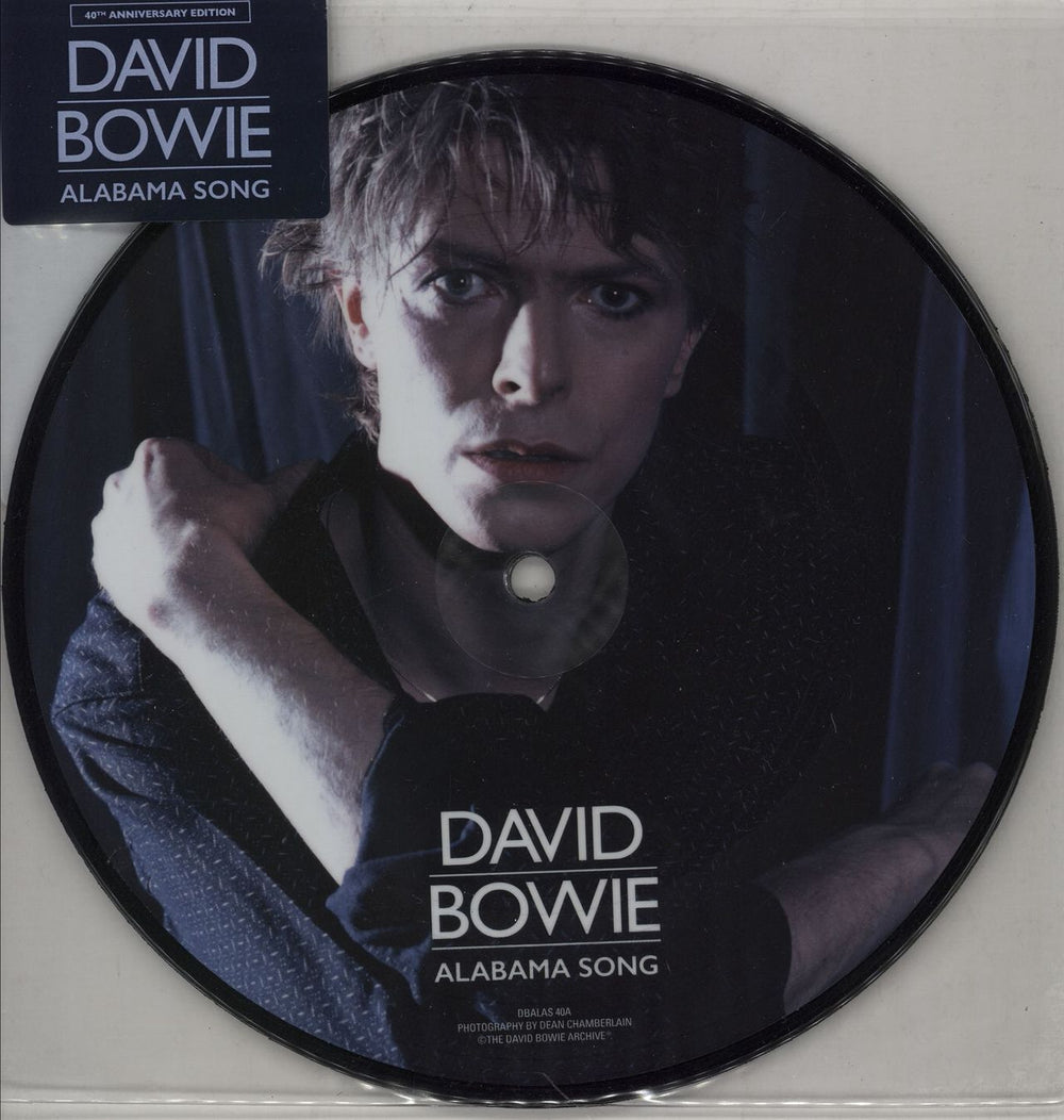David Bowie Alabama Song - 40th Anniversary Edition - Sticker Sealed UK 7" vinyl picture disc (7 inch picture disc single) DBALAS40