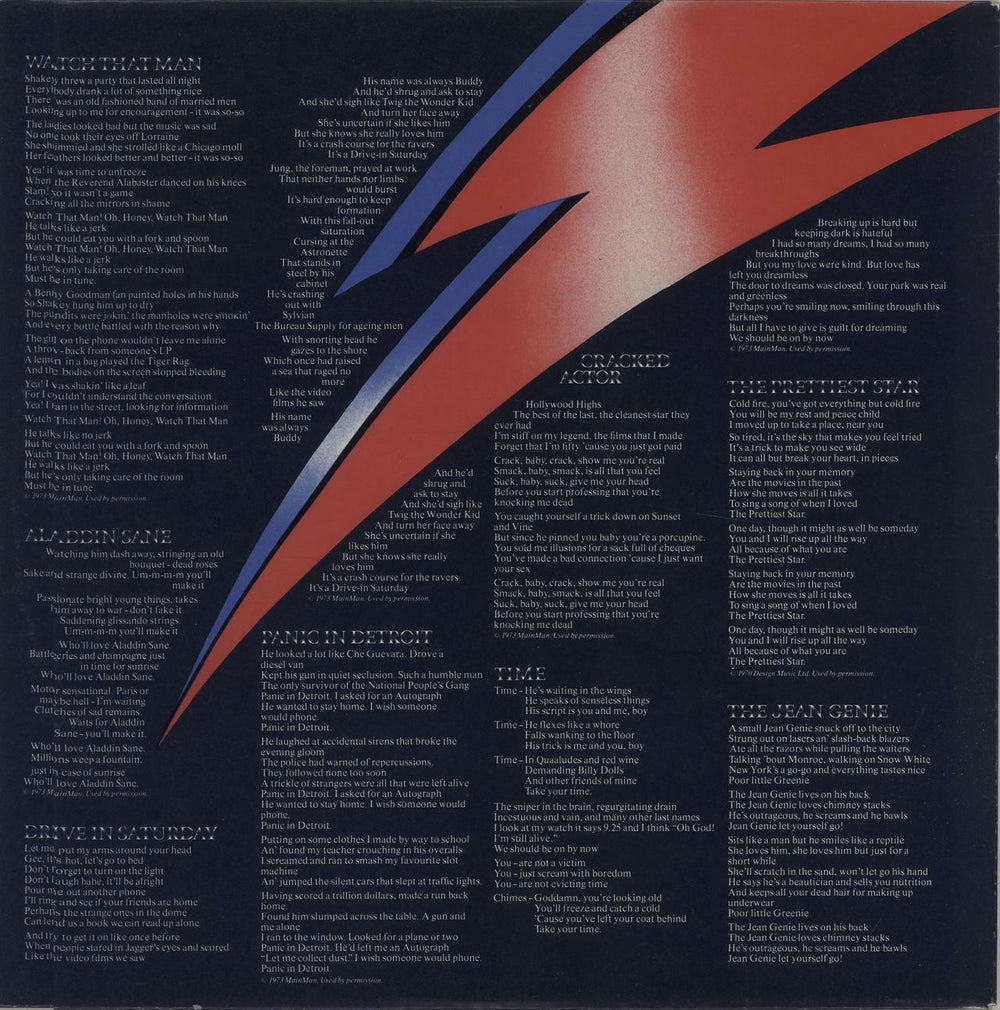 David Bowie Aladdin Sane - 1st - WOS UK vinyl LP album (LP record)