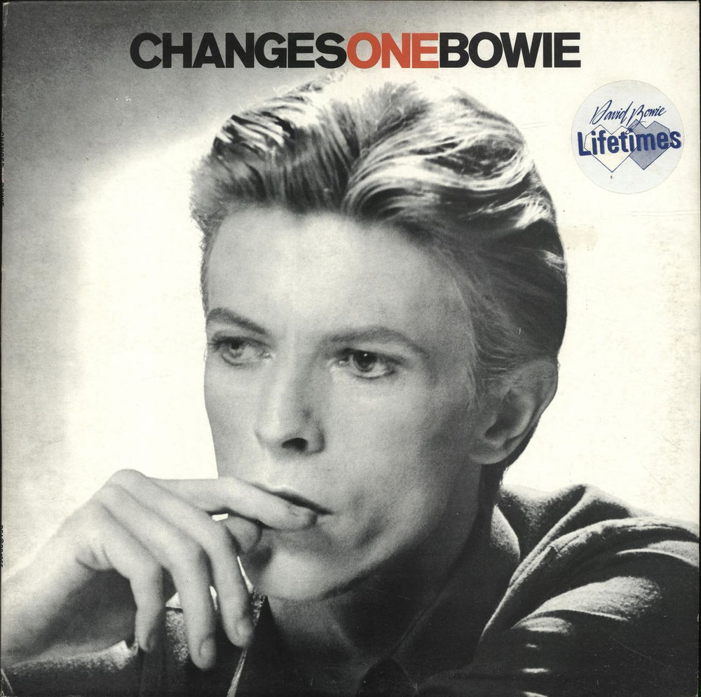 David Bowie ChangesOneBowie - Lifetimes Sticker UK vinyl LP album (LP record) RS1055