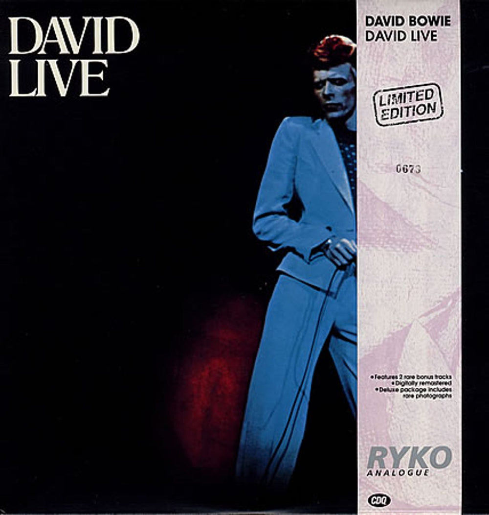 David Bowie David Live US 2-LP vinyl record set (Double LP Album) RALP0138/39-2