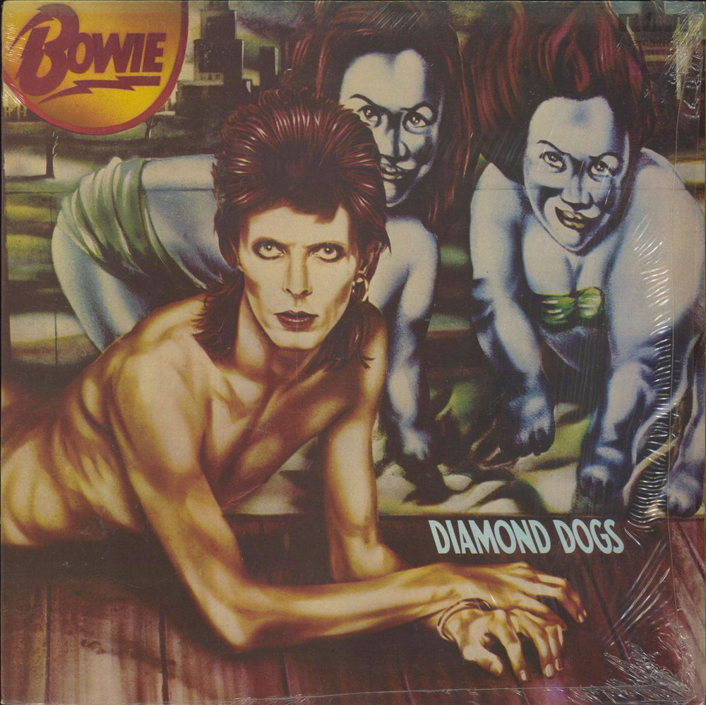 David Bowie Diamond Dogs - Shrink UK vinyl LP album (LP record) INTS5068