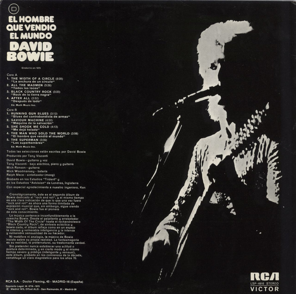 David Bowie El Hombre El Mundo - 1st + Poster Spanish vinyl LP album (LP record)