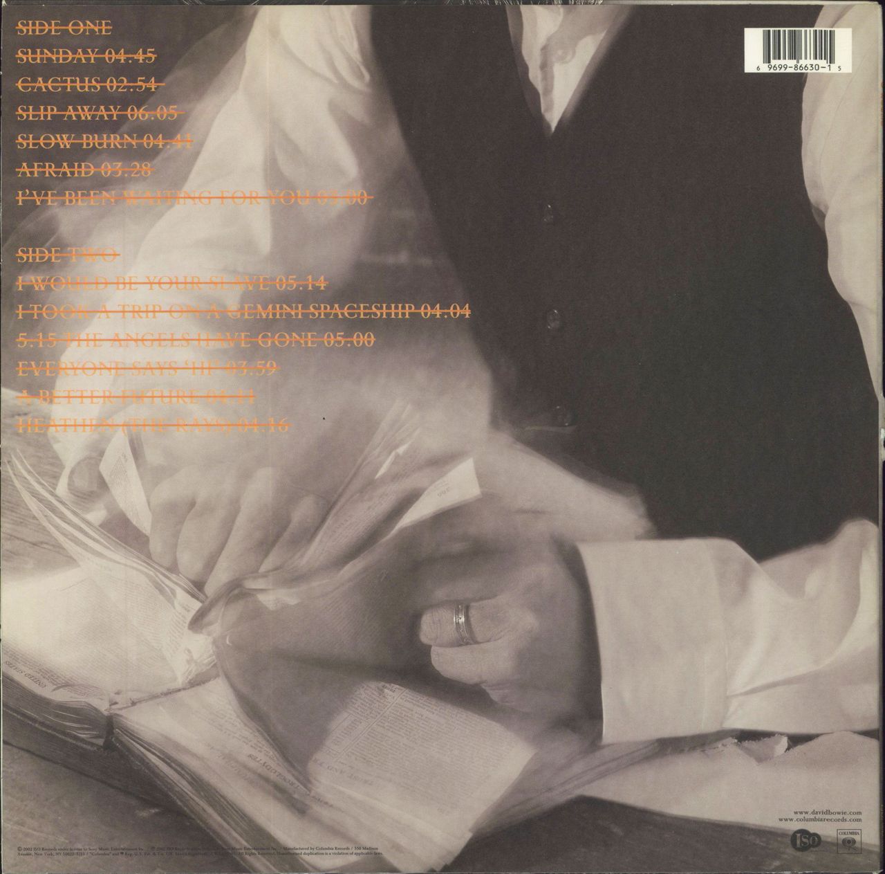 David Bowie Heathen Special Edition US Vinyl LP —