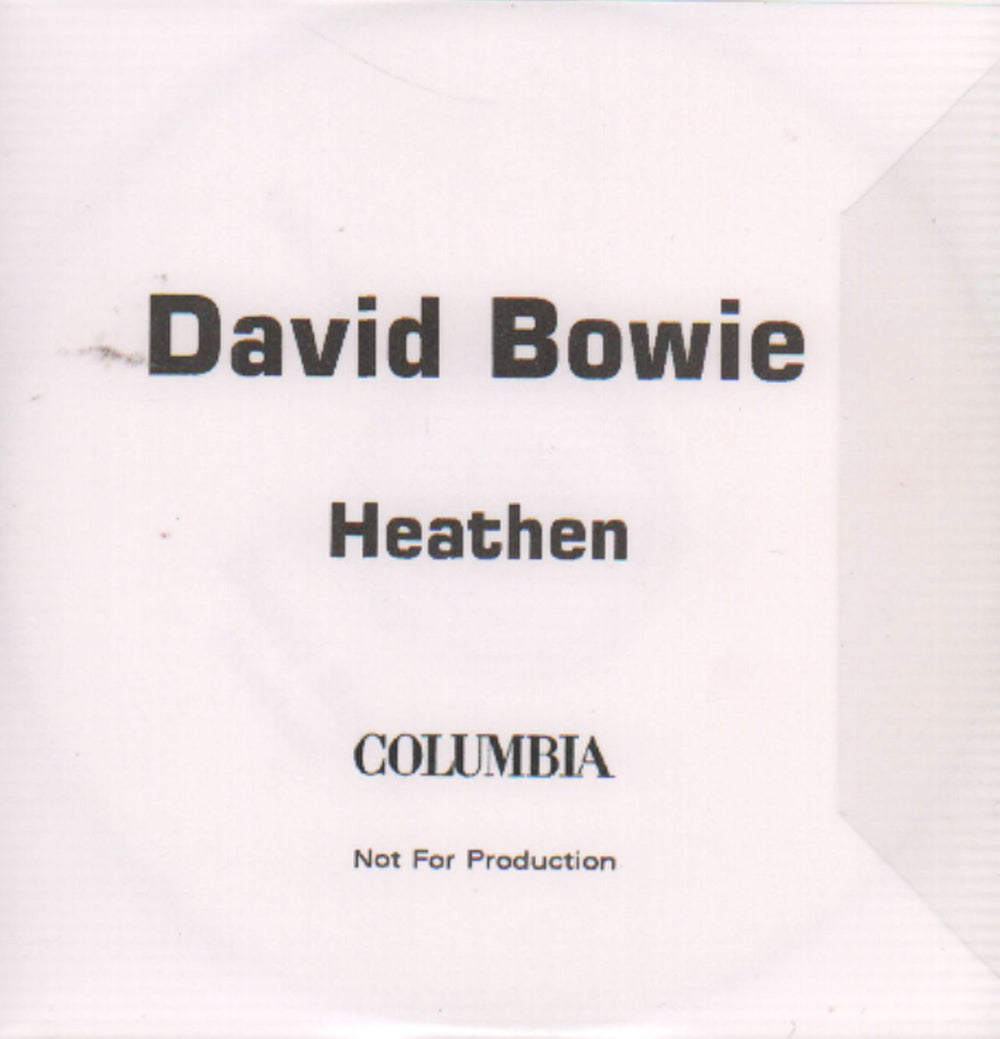 David Bowie Heathen UK Promo CD-R acetate CD-R