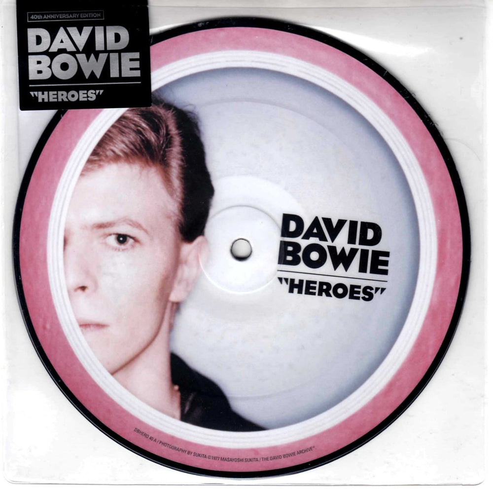 David Bowie "Heroes" - 40th Anniversary Edition - Sealed UK 7" vinyl picture disc (7 inch picture disc single) DBHERO40