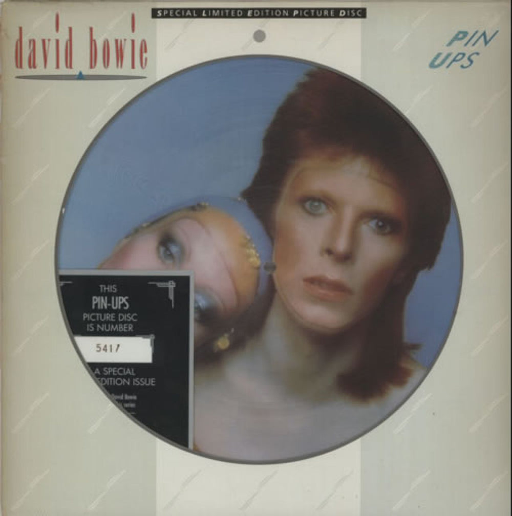 David Bowie Pin Ups + Certificate UK picture disc LP (vinyl picture disc album) BOPIC4