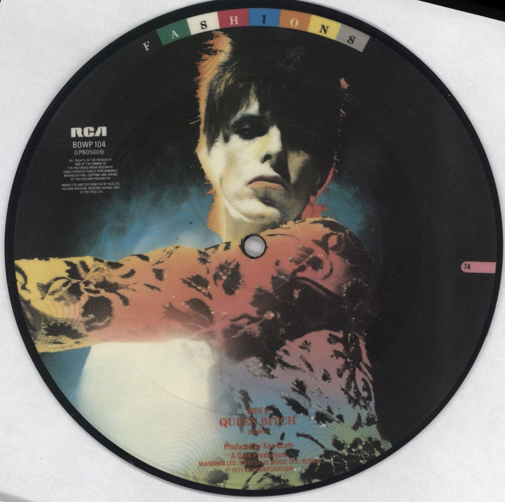 David Bowie Rebel Rebel UK 7" vinyl picture disc (7 inch picture disc single) BOW7PRE767166