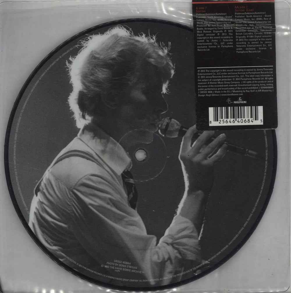 David Bowie Sorrow - 40th Anniversary UK 7" vinyl picture disc (7 inch picture disc single) BOW7PSO678188