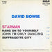 David Bowie Starman - Post 1977 'SPA' issue Portugese 7" vinyl single (7 inch record / 45)