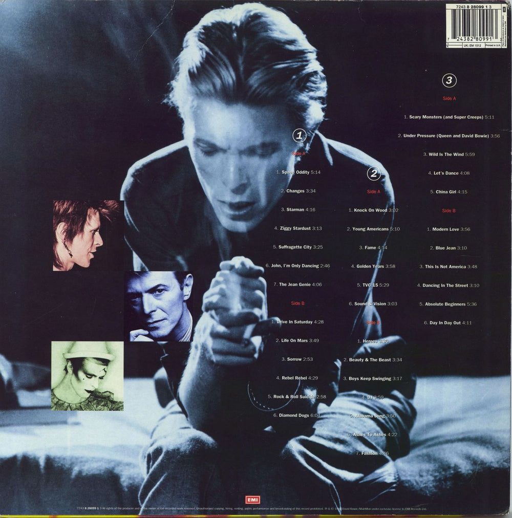 David Bowie The Singles Collection UK 3-LP vinyl record set (Triple LP Album) 724382809913