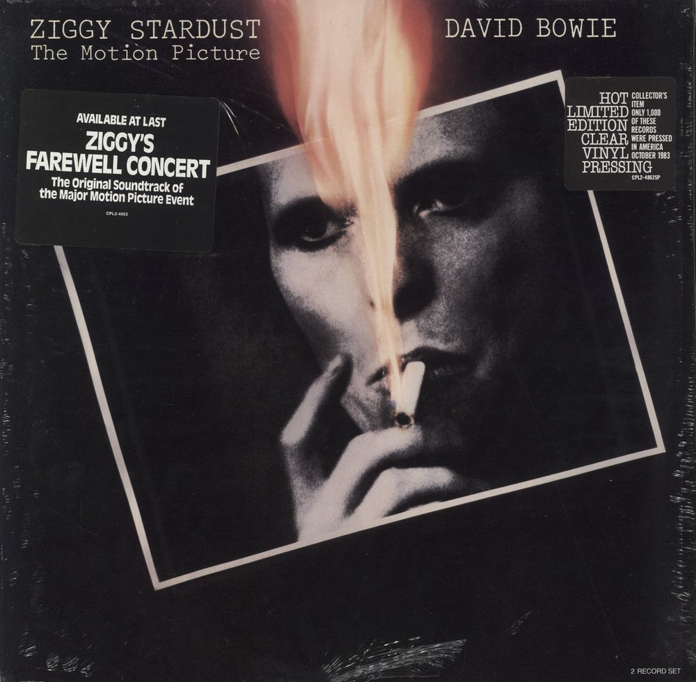 David Bowie Ziggy Stardust - Clear Vinyl - Sealed US 2-LP vinyl record set (Double LP Album) CPL2-4862