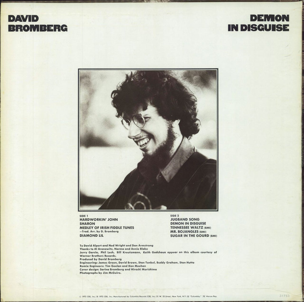 David Bromberg Demon In Disguise US vinyl LP album (LP record)