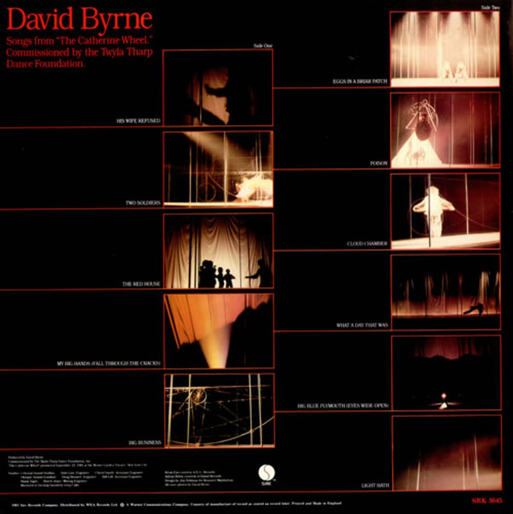 David Byrne Songs From 'The Catherine Wheel' UK vinyl LP album (LP record) BYNLPSO417316