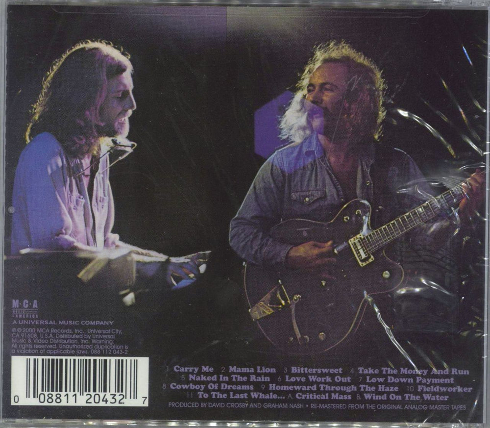 David Crosby & Graham Nash Wind On The Water - Sealed US CD album (CDLP) 008811204327