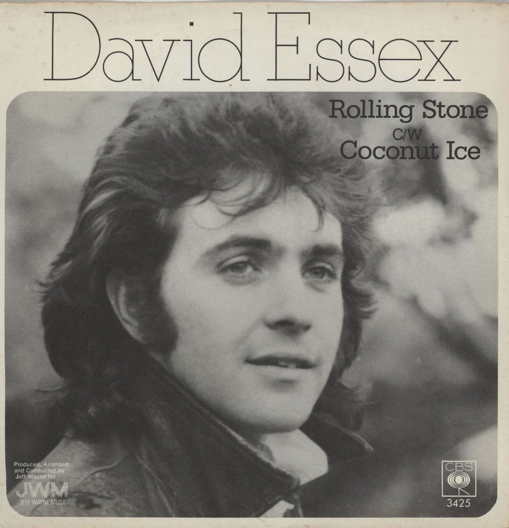 David Essex Rolling Stone - Solid + Sleeve UK 7" vinyl single (7 inch record / 45) SCBS3425