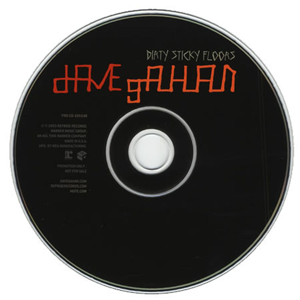 David Gahan Dirty Sticky Floors US Promo CD single (CD5 / 5") DGNC5DI248481