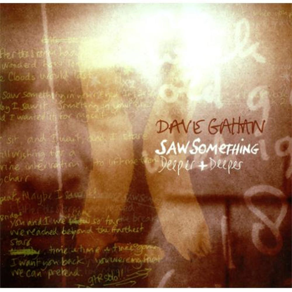 David Gahan Saw Something / Deeper + Deeper UK 12" vinyl single (12 inch record / Maxi-single) 12MUTE398