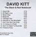 David Kitt The Black & Red Notebook UK Promo CD-R acetate CD-R ACETATE