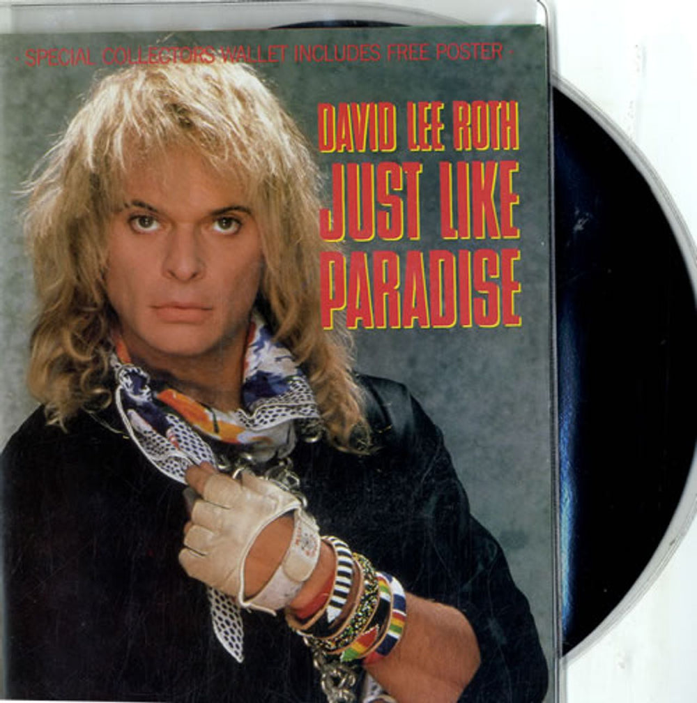 David Lee Roth Just Like Paradise UK 7" vinyl single (7 inch record / 45) W8119V