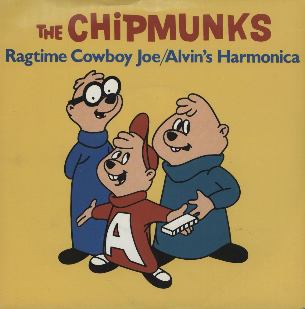 David Seville & The Chipmunks Ragtime Cowboy Joe / Alvin's Harmonica - A Label UK Promo 7" vinyl single (7 inch record / 45) UP36465