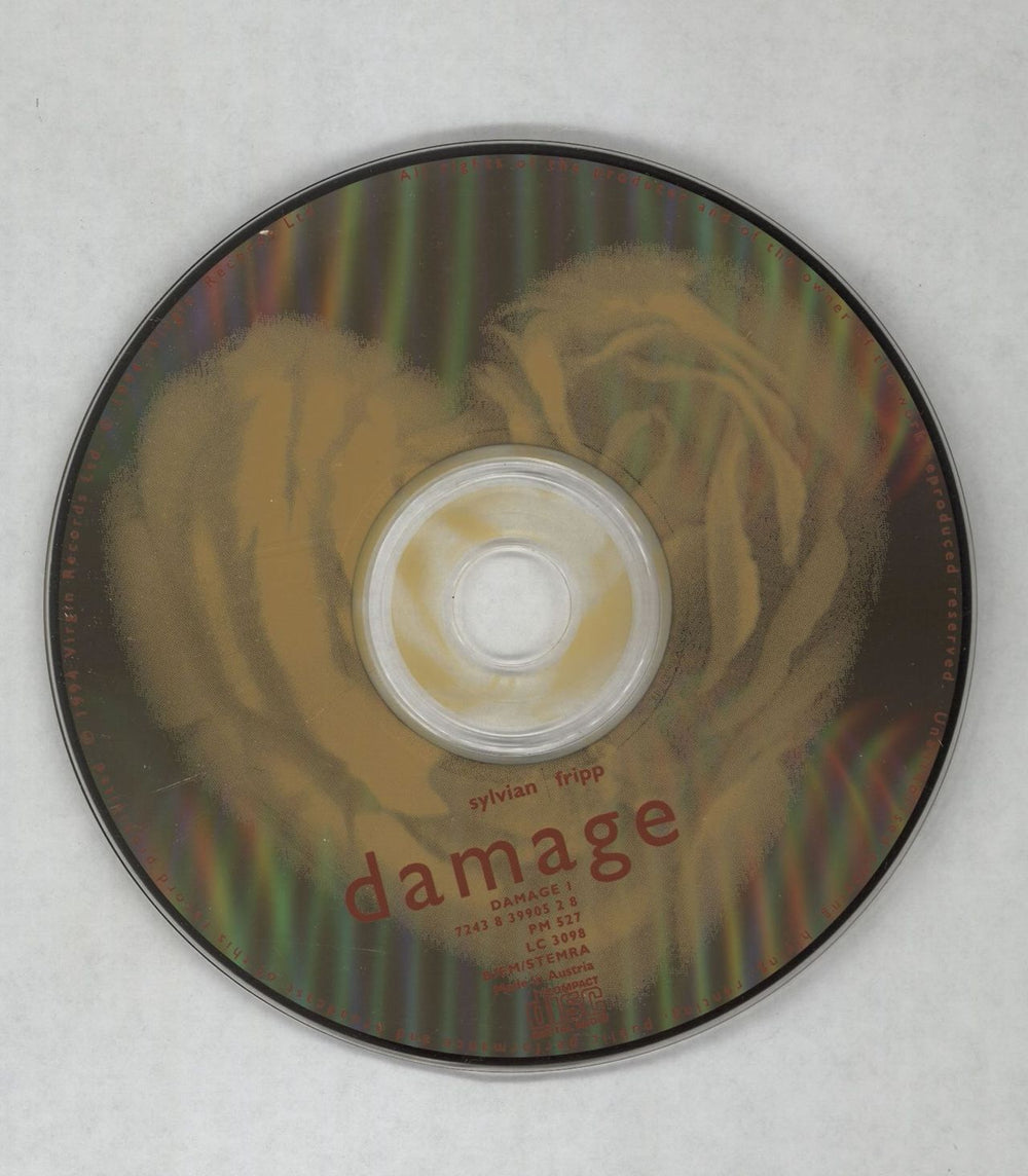 David Sylvian Damage UK CD album (CDLP) SYLCDDA34761