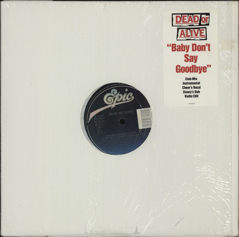 Dead Or Alive Baby Don't Say Goodbye US 12" vinyl single (12 inch record / Maxi-single) 49-73101S1