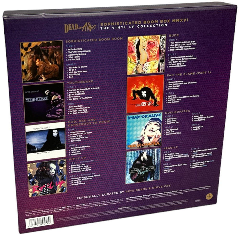 Dead Or Alive Sophisticated Boom Box MMXVI (The Vinyl LP Collection) + 10" UK Vinyl Box Set 5014797895560