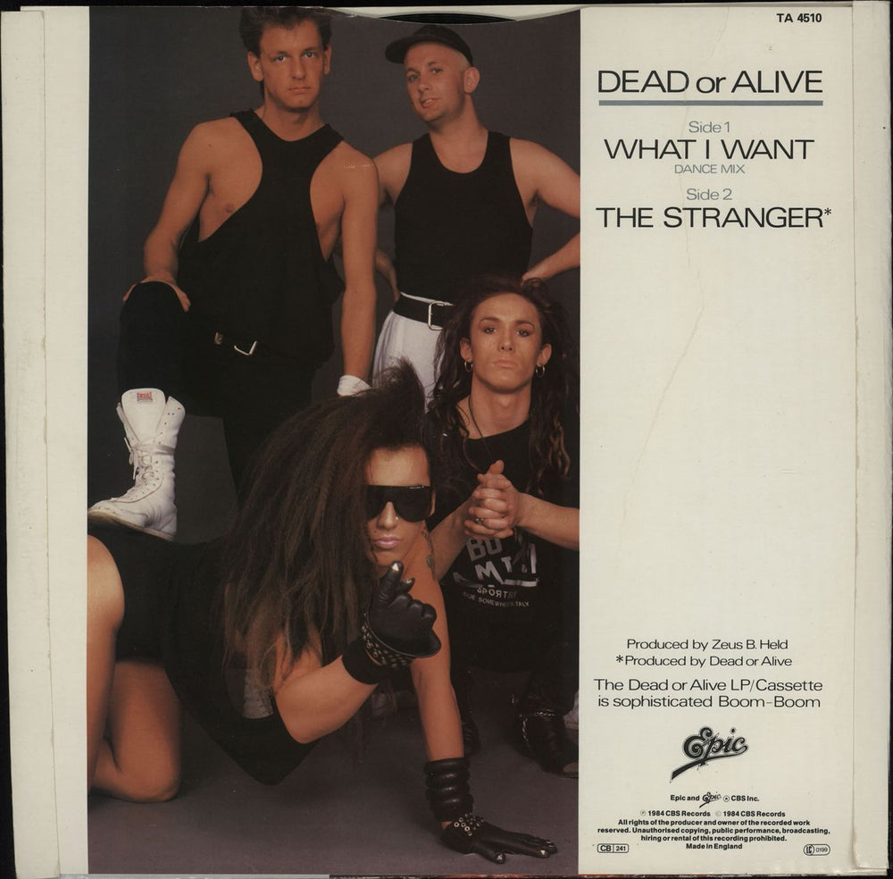 Dead Or Alive What I Want UK 12" vinyl single (12 inch record / Maxi-single)