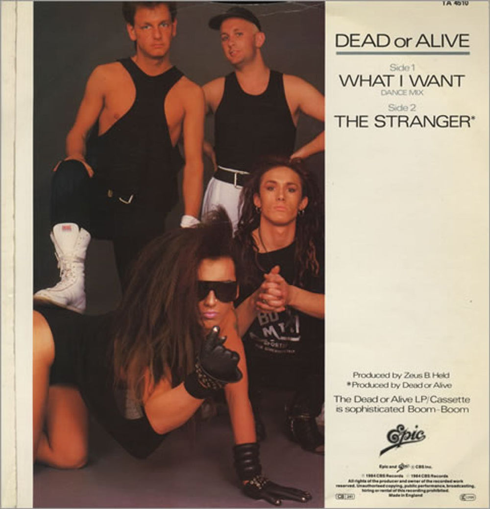 Dead Or Alive What I Want UK 12" vinyl single (12 inch record / Maxi-single) DOA12WH50852