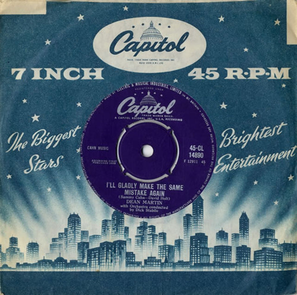 Dean Martin I'll Gladly Make The Same Mistake Again UK 7" vinyl single (7 inch record / 45) 45-CL14890