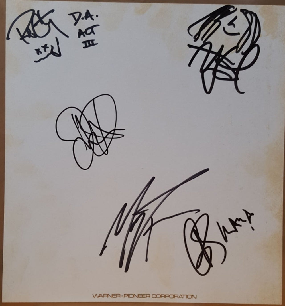 Death Angel Autographed Card Japanese memorabilia SIGNED