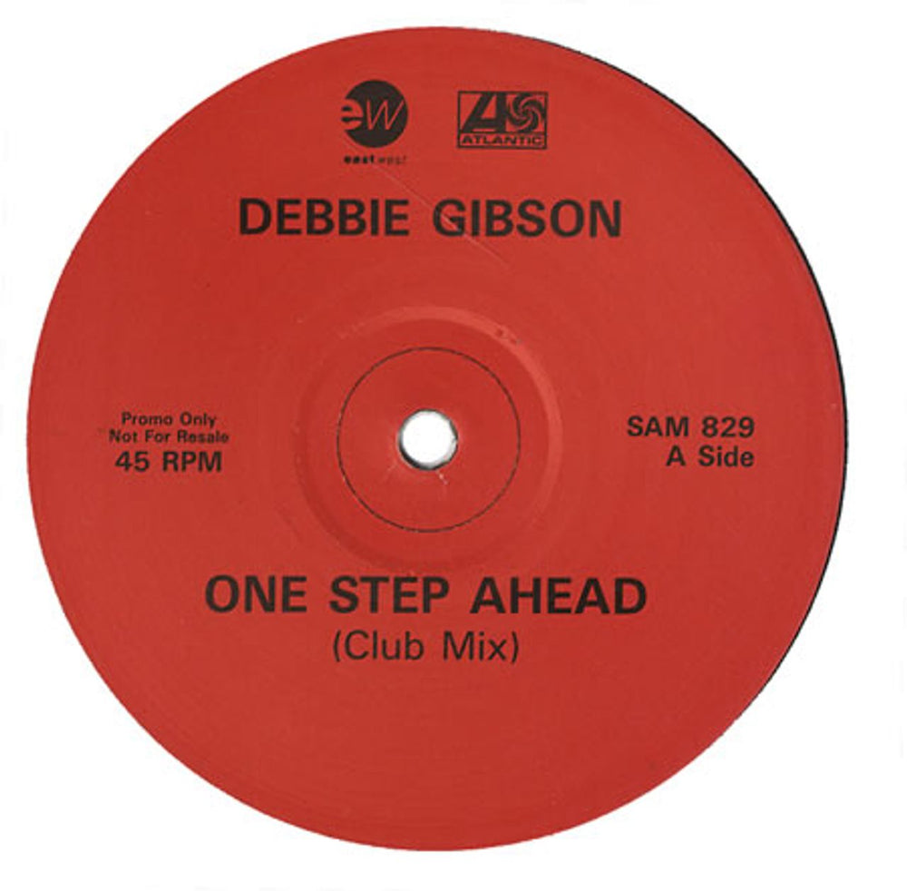 Debbie Gibson One Step Ahead UK Promo 12" vinyl single (12 inch record / Maxi-single) SAM829