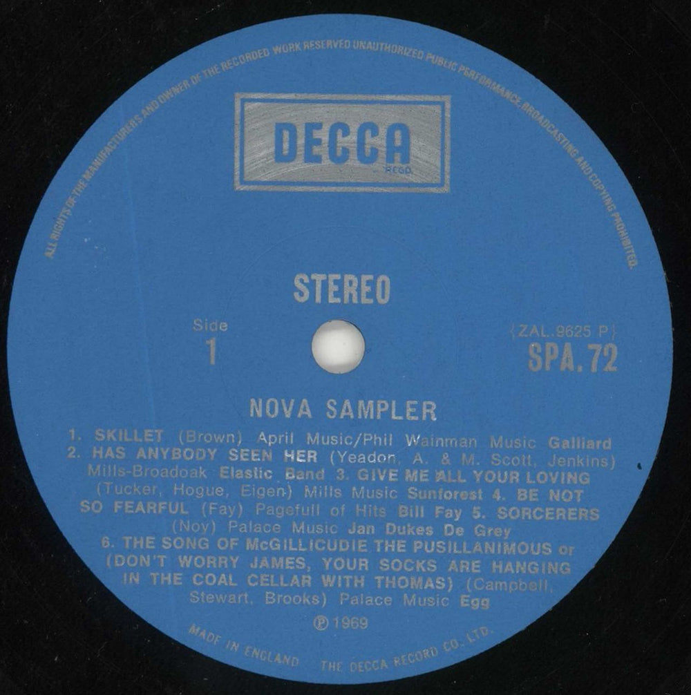 Decca Nova Sampler UK vinyl LP album (LP record) D1KLPNO723898