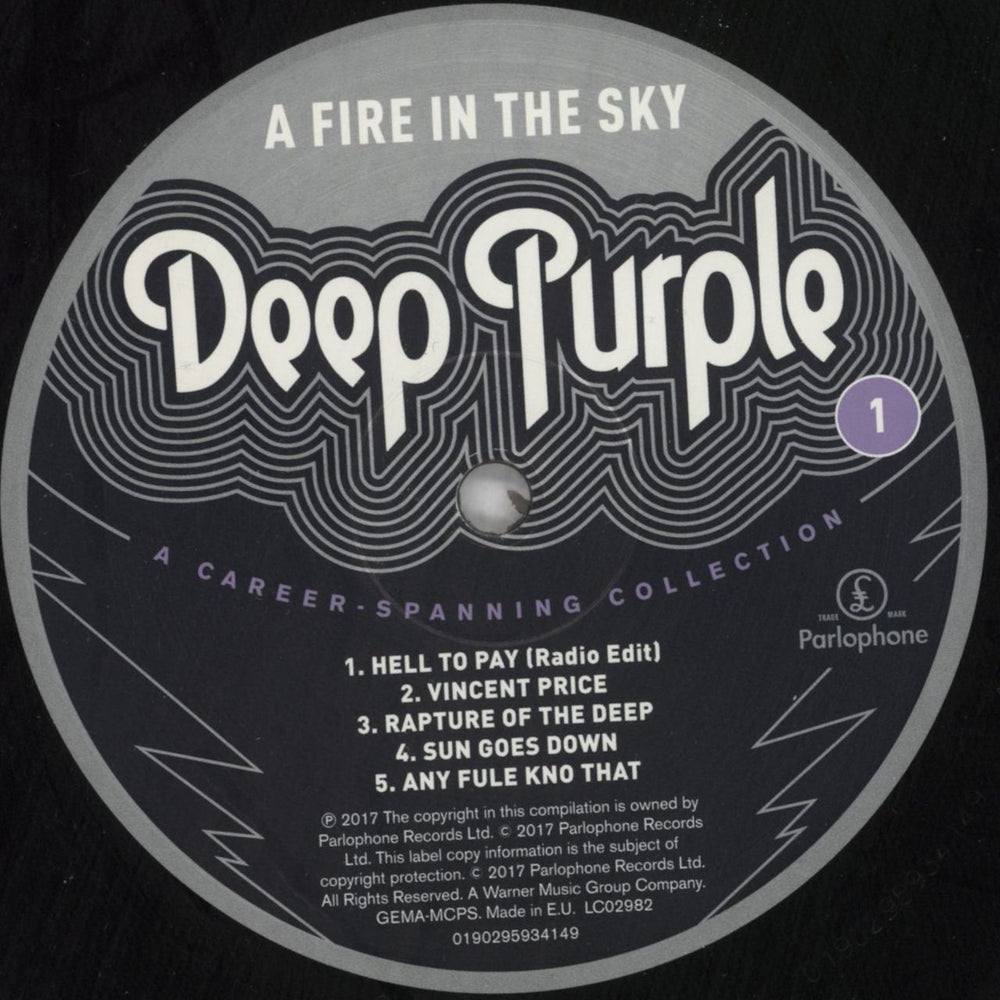 Deep Purple A Fire In The Sky - A Career-Spanning Collection - EX UK 3-LP vinyl record set (Triple LP Album) DEE3LAF819049