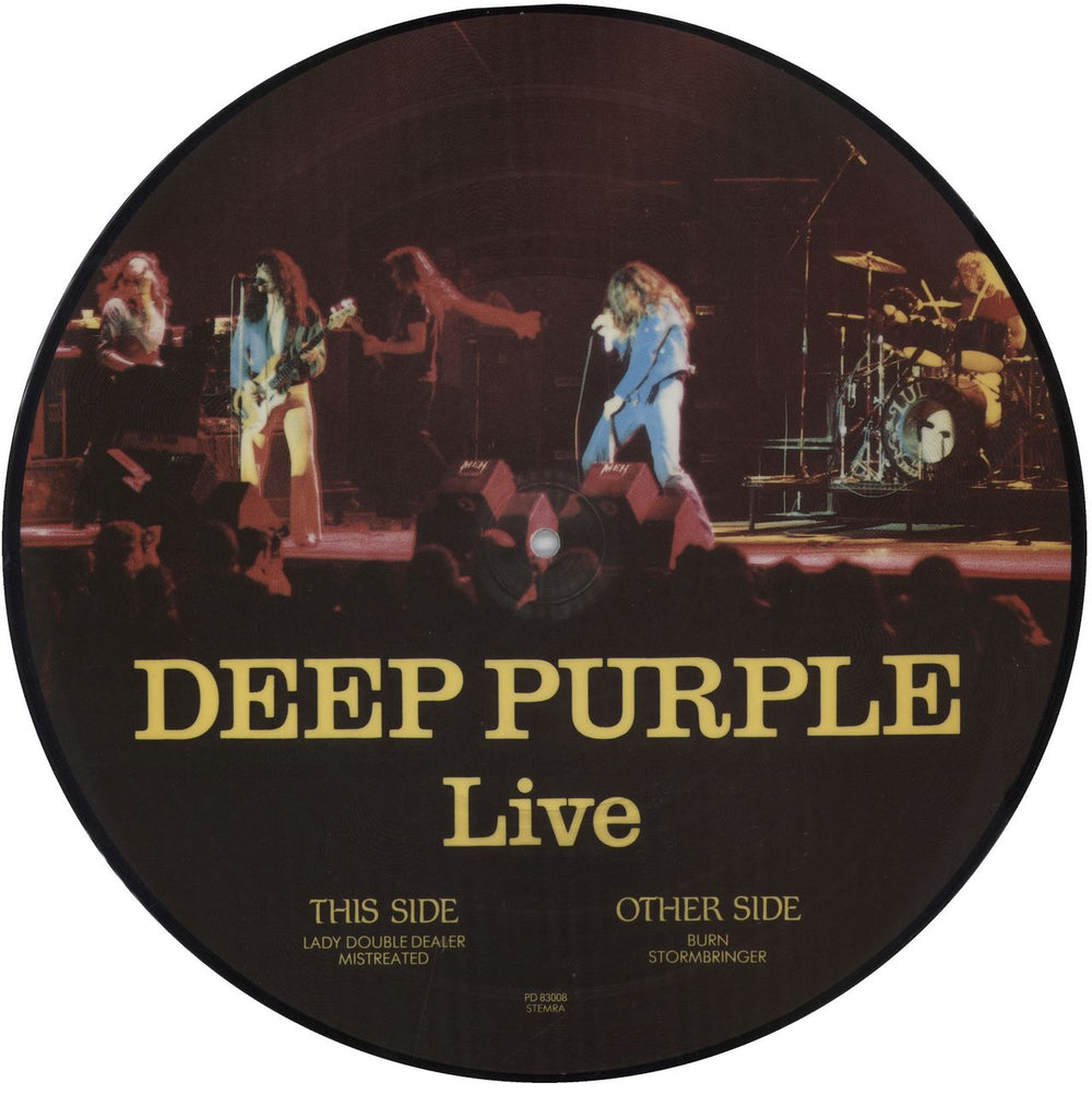 Deep Purple Live Dutch picture disc LP (vinyl picture disc album)