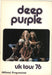 Deep Purple UK Tour '76 UK tour programme TOUR PROGRAM